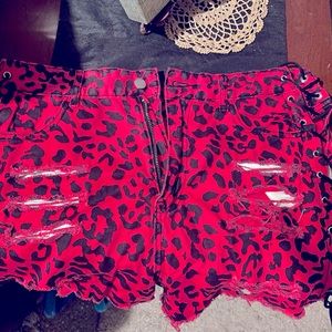 Hot Pink Leopard Shorts
